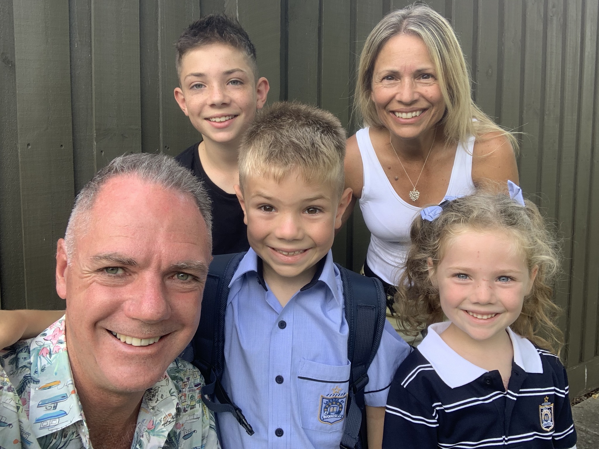 Scott Banks with his family